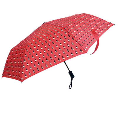 Custom Logo Pongee 190T Outdoor Automatic Folding Umbrella 21inch