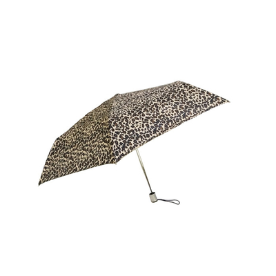 Lepoard Printed Anti UV Mini Windproof Pocket Umbrella