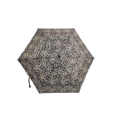 Lepoard Printed Anti UV Mini Windproof Pocket Umbrella