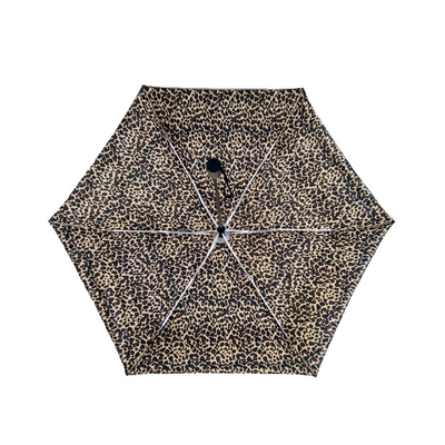 Lepoard Printed Anti UV Mini Windproof Pocket Umbrella
