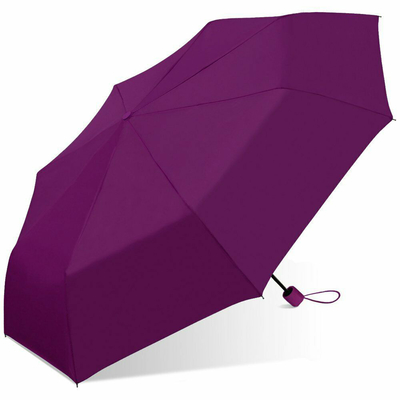 42'' ARC Mini Folding Solid Color Manual Open Umbrella