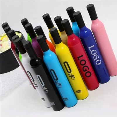 BV 190T Pongee Fabric UV Coating Wine Bottle Umbrellas With Case