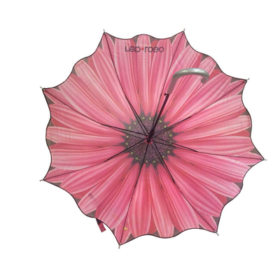 EN71 Creative Flower Shaped 3 Folding Umbrella 23 Inchx8K For Ladies