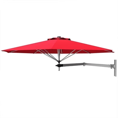 8FT / 10FT Wall Mounted Cantilever Sun Umbrella With Adjustable Pole