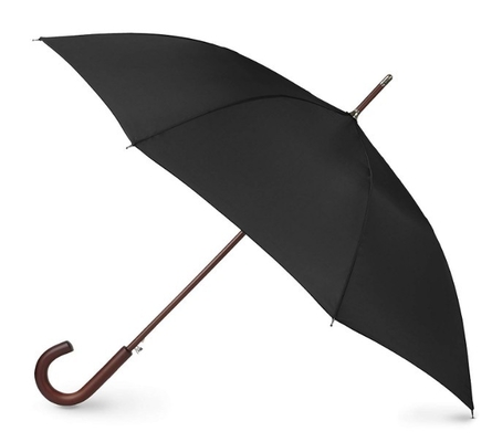 BSCI Normal Standard Size 190T Pongee Fabric Wooden Handle Umbrella