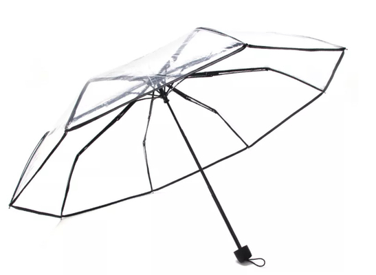 Custom Logo Transparent 3 Folding POE Umbrella 23 Inchx8K