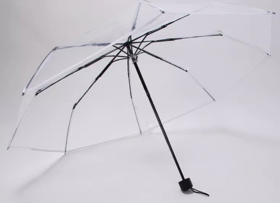 Custom Logo Transparent 3 Folding POE Umbrella 23 Inchx8K