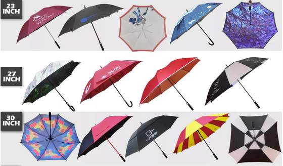 Windproof Auto Open 30" 60" Pongee Sublimation Umbrella