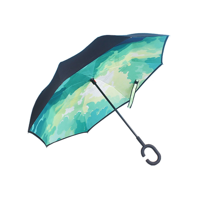 Double Layer C Handle Windproof Reverse Inverted Umbrella