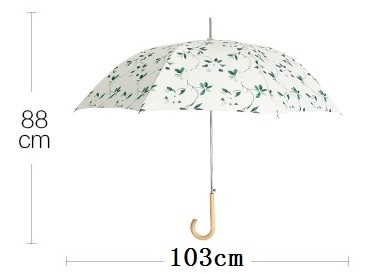100% Pongee Paper Printing Promotion Straight Umbrella