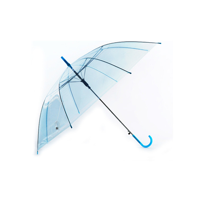 Custom Logo Adult Poe Umbrella Transparent 3 Folding 23 Inch x 8K