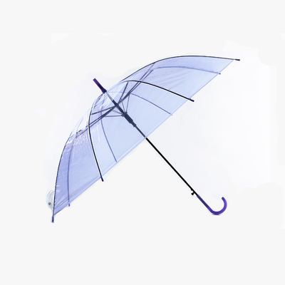 Custom Logo Adult Poe Umbrella Transparent 3 Folding 23 Inch x 8K