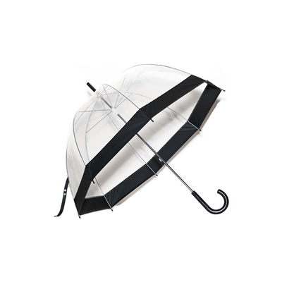 Transparent Dome Shape Automatic PVC Apollo Umbrella With Custom Logo Print