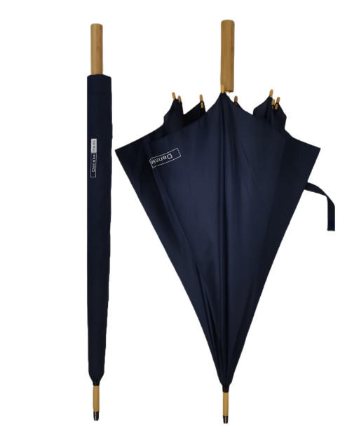Environmental Protection Super Light Wood Umbrella Fiberglass Ribs Auto Open 23 Inches 8 Panels