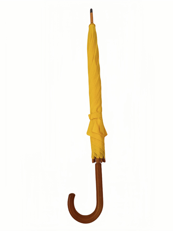 high quality 23 Inches Windproof Auto Open Stick Umbrella With Wooden Shaft And Fiberglass