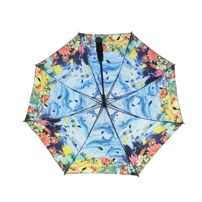 Metal /Fiberglass Frame Corporate Branded Golf Umbrellas with Auto Open And Manual Close Performance
