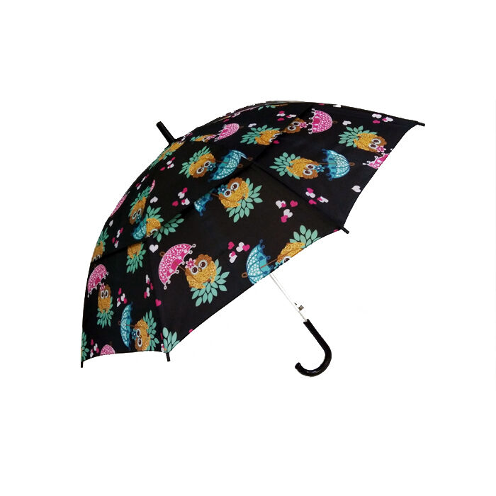 Plastic Handle Kids Compact Umbrella Lightweight Durable Pongee Fabric Rain Protection Easy Carry Folding Design
