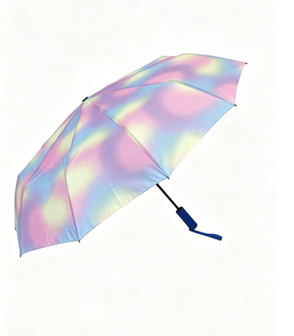 Fully Automatic Foldable Umbrella Reinforced Anti-Inversion Ribs UPF50 UV Protection 3-Fold Travel