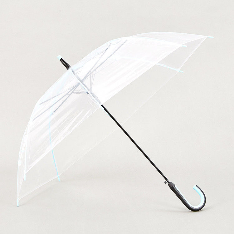 23inches 8K Colorful Umbrella Handle Colorful Frame Transparent Rain Umbrella