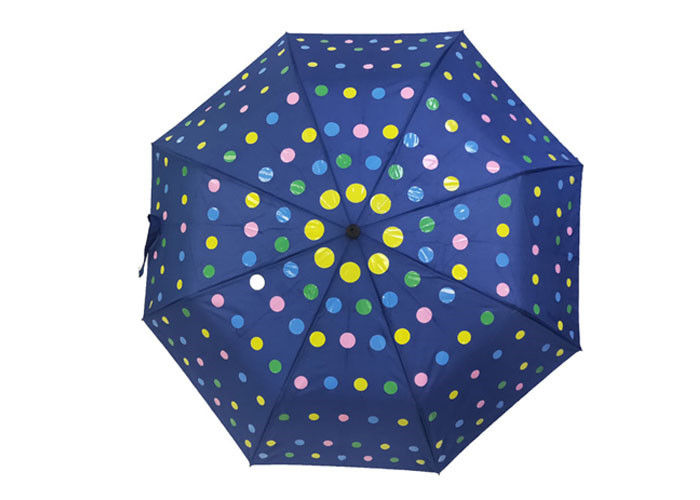 Windproof Full Automatic Fold Creative Umbrella Magic Color Changing When Wet