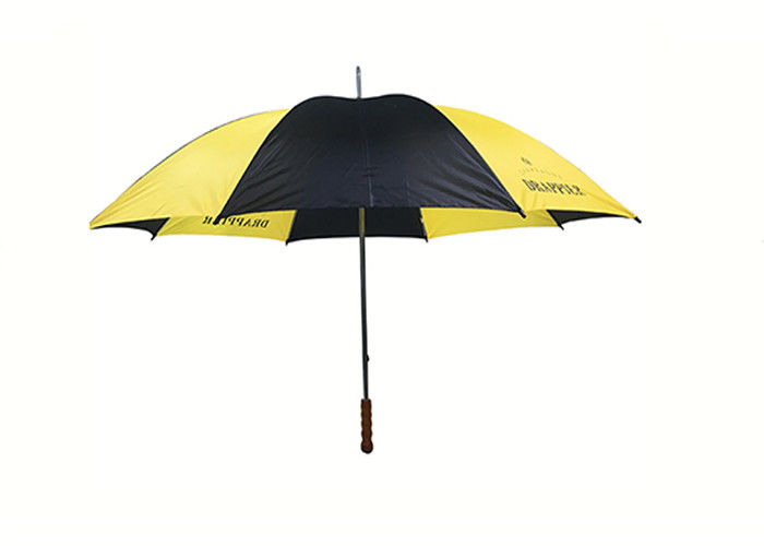 Manual Open Bigger Size Custom Golf Umbrella Windproof Wooden Handle