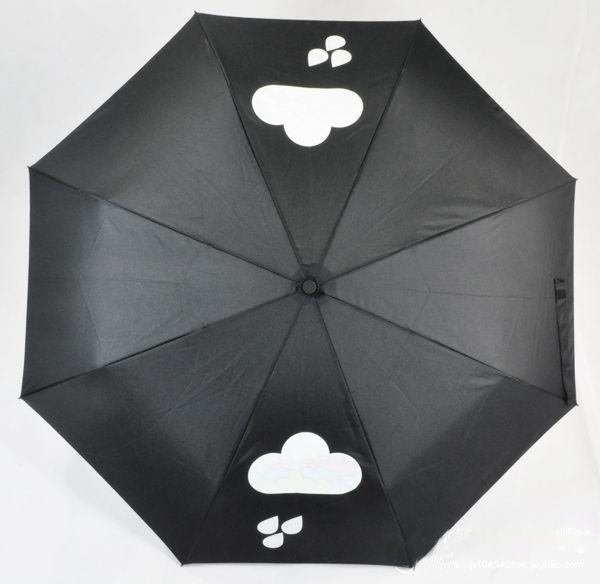 Cute Cloud Printing Windproof Fully Automatic Umbrella