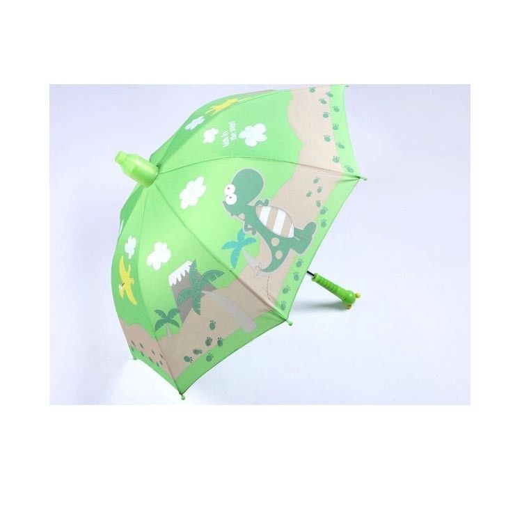 Windproof Pongee Kids Compact Umbrella 19''*8K With Anti Drip Plastic Cover