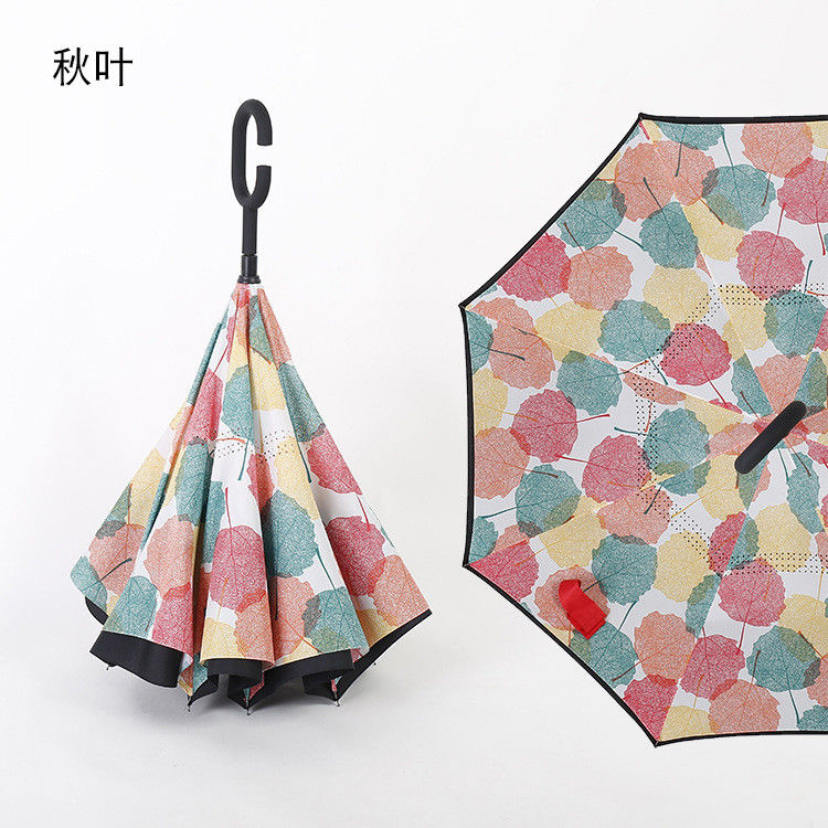Double Layer Reverse Inverted Umbrella Pongee Fabric BSCI Approved