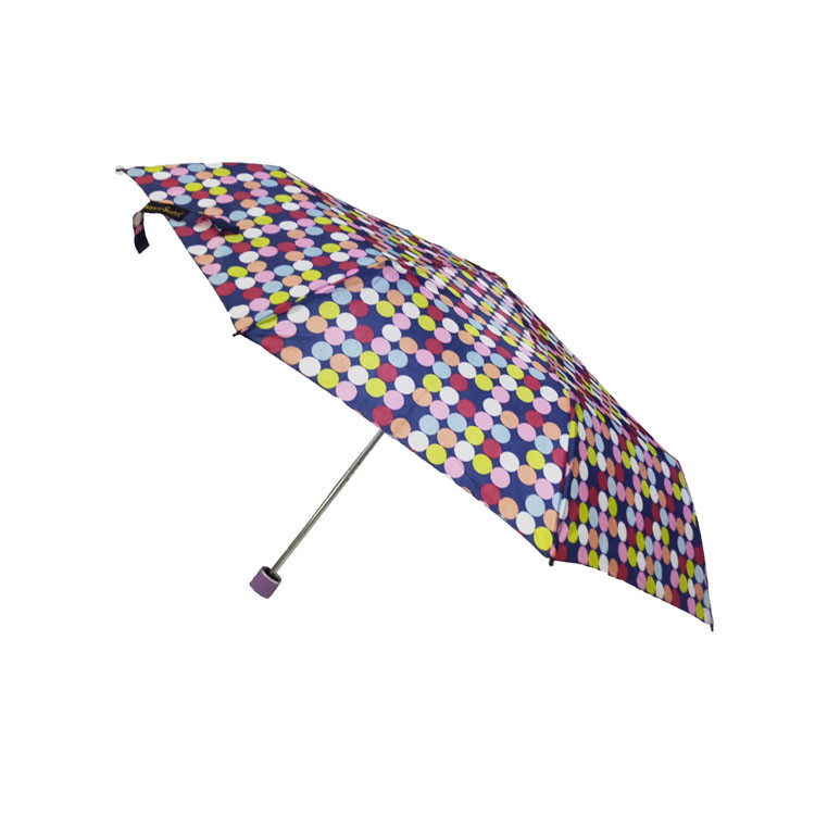 UV Proof Dot Digital Printing 3 Fold Umbrella For Women