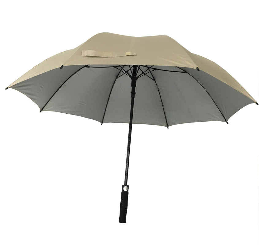 130CM Diameter Pongee Golf Umbrella With UV Coating