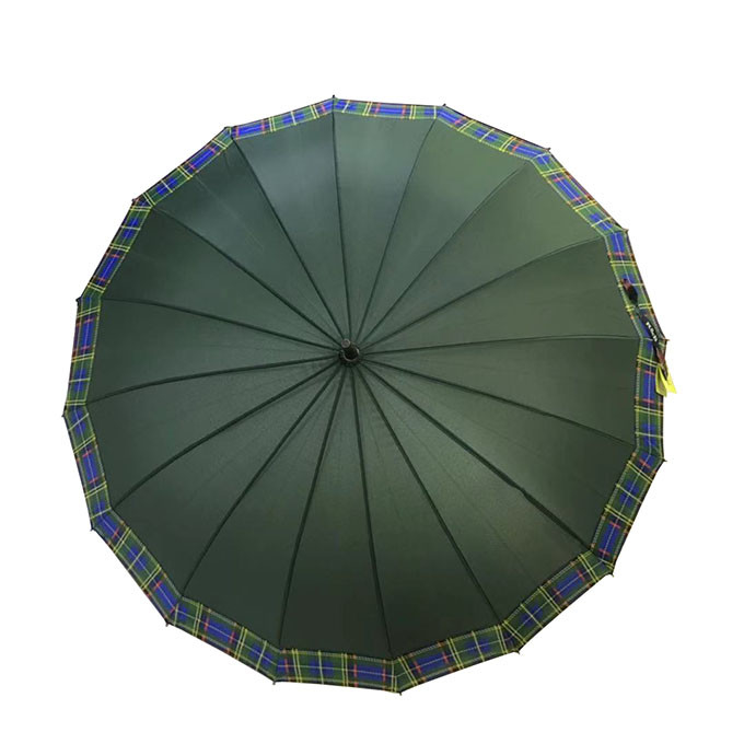 OEM 24k Straight Windproof Umbrella With Long Handle