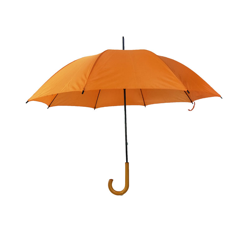 Promotion Plastic Handle Pongee Rain Stick Umbrella