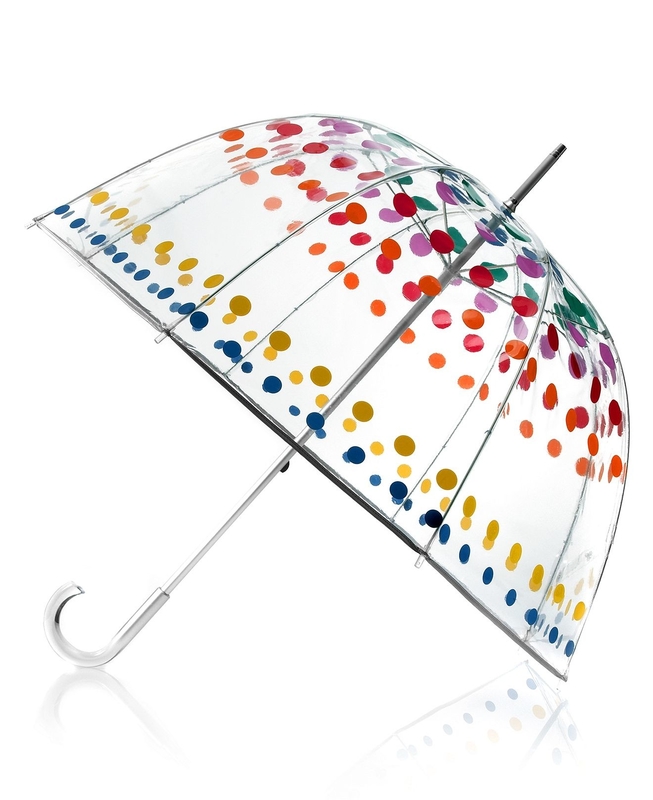 Weatherproof Transparent Bubble Umbrella With J Hook Handle