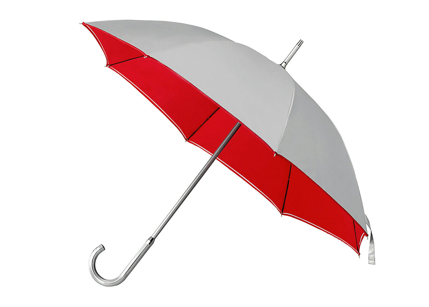 Straight Aluminum Silver Coated Umbrella Uv Protection Open Diameter